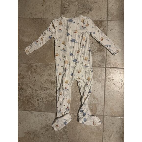 Angel Dear Ocean Animals Footed Pajamas 18-24 Months Double Zipper EUC - Picture 5 of 5
